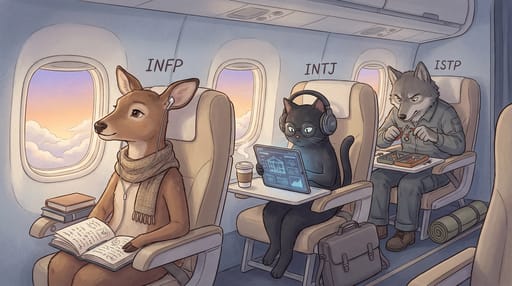 Nano Banana 提示词：MBTI 16 人格动物拟人插画生成器｜Curify AI